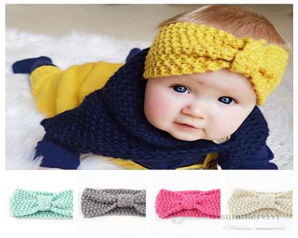 Enfant pour enfants tricots en tricot bandeau en enfants accessoires de cheveux larges doux