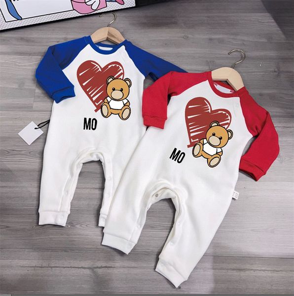 Bébé nouveau-né tricot barboteuses combinaisons mode automne manches longues coton dessin animé ours mignon bébé fille garçon escalade vêtements pour enfants