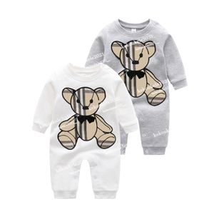 Baby pasgeboren baby rompertjes kleding hoge kwaliteit 100% katoen lange mouw romper aangepaste zachte baby bodysuit