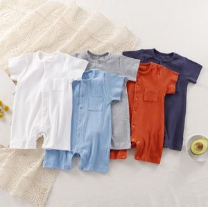 Bouchettes pour nourrissons Summer Solide Baby Birthable Suits Soft New-Born Born High Elasticity Toddler Cread Clue