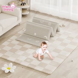 Infantile brillant 2 cm pliable bébé tapis de jeu dessin animé tapis de jeu Puzzle tapis pour enfants chambre de bébé épaissi ramper tapis pliant 231225