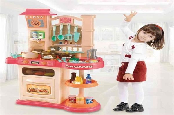 Infantile brillant 40 pièces ensemble de jouets de cuisine filles jouet ustensiles de cuisine Simulation ensemble de jouets de cuisine 76CM30IN parent-enfant enfants cuisine cadeau LJ8890855