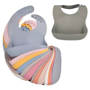 Baby siliconen bib baby slabbetjes kinderen speeksel rijst pocket moederlijke baby producten