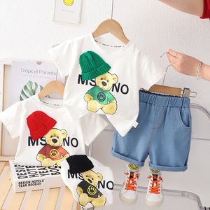 Infant Summer Boys Sets Sets Children Fashion shirts shorts Outfits voor babyjongen peuter trainingspakken 0-5 jaar kledingpakken