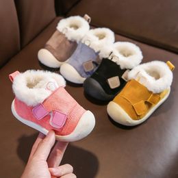 Bottes pour bébés en bas âge hiver chaud en peluche bébé filles garçons bottes de neige en plein air confortable fond souple antidérapant enfant enfants chaussures 240109
