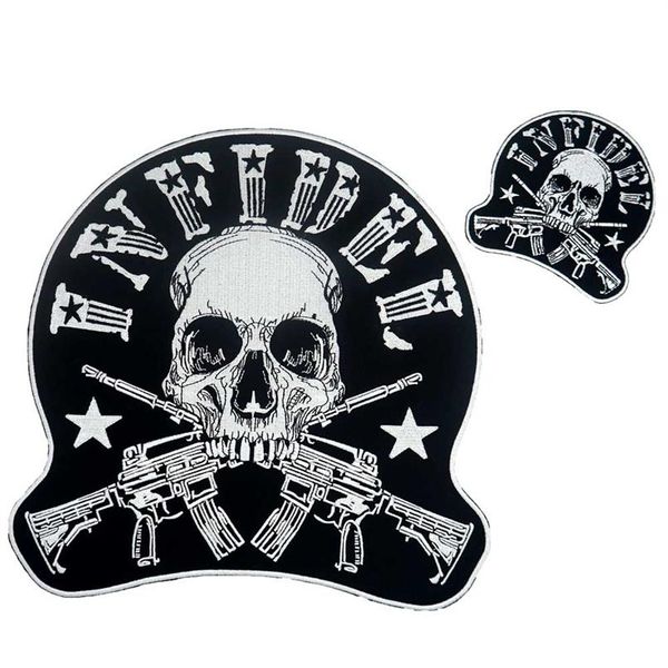 Infidèle grand punk brodé fer sur support biker patch badge pour veste jeans271Z