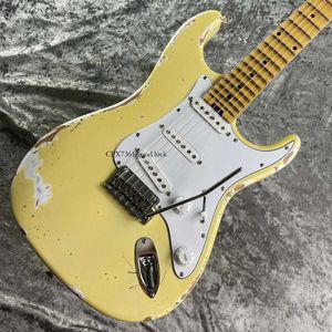 Infinite Trad St Custom Maple White Hard Relic GG SC Electric Guitar