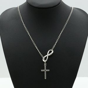 Infinity Cross Hanger Kettingen Voor Dames Dames Mode Bruiloft Evenement Sieraden 925 Verzilverd Ketting Acht Elegante Charms Ketting