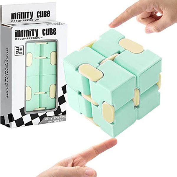 Infinity Cube Candy Color Fidget Puzzle Anti Descompresión Juguete Dedo Mano Spinners Juguetes divertidos para adultos Niños Adhd Stress Relief Gift 56