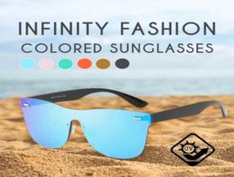 Infinity Fashion – lunettes de soleil polarisées sans bords pour hommes et femmes, verres miroir, en bois, multicolores, pour la conduite, unisexe, 1323355