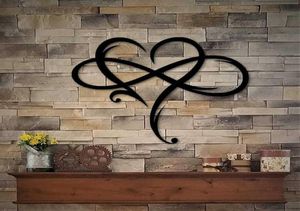 Infinity hart stalen wanddecoratie gepersonaliseerde metalen muur huis slaapkamer kunst ornamenten jubileumgeschenken mumr999 2106158242725
