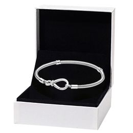 Infinity Knot Snake Chain Armband voor Pandora Authentieke Sterling Zilveren Bruiloft Partij Sieraden Voor Vrouwen Vriendin Gift designer Armbanden met Originele Box Set