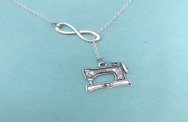 Infinity Lariat Hair Dryer Ciseaux Machine de couture Sirène Sppon I Love Baseball Collier Pendant Vintage Silver Women Jewelry Fas9621969