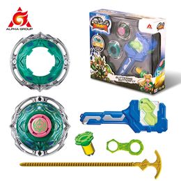 Infinity Nado 3 Athletic Series-glinsterende vlinder Gyro spinnen Top met stunttip Launcher Metal Ring Anime Kid Toys Gift 240424