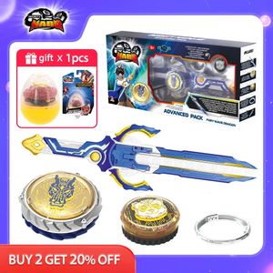 Infinity Nado 6 Advanced Pack-Fury Wave Dragon Metal Ring Tip Spinning Top Gyro avec monstre icône Sword Launcher Anime Kid Toy 240415