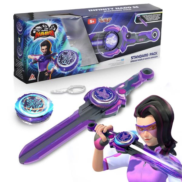 Infinity Nado Battling Top Burst Gyro Toy Spinning wSword Launcher Battle Game Set Jouets pour garçons filles 231229