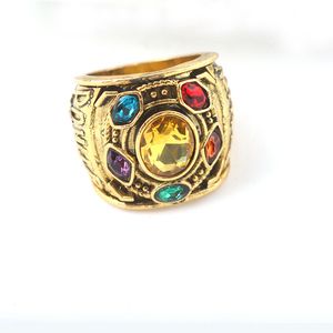 Infinity War Thanos Stones Ring Power Mind Soul Reality Space Time Letter Ring voor Mannen