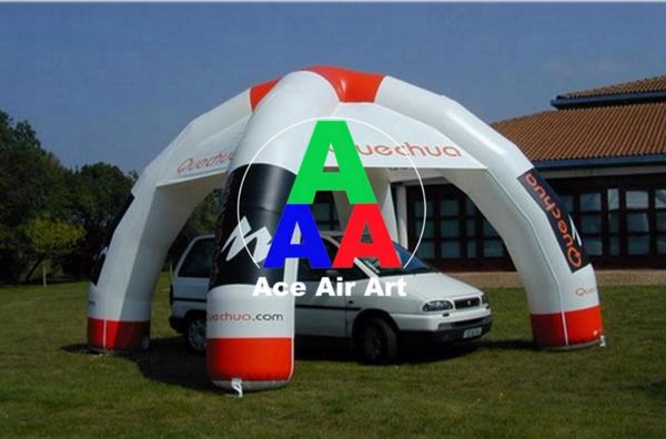 Carpa de cúpula Carpa de araña inflable con un poco de tela para exhibición Cubierta de automóvil Refugio Cabina Soplador libre