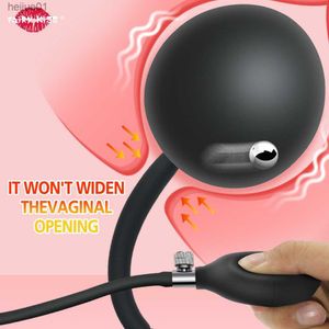 Tapón anal inflable Soft Black Pump Up Butt Plug de silicona lleno de aire pero dilatador anal Ano Masajeador Juguete sexual para hombres Mujer Gay L230518