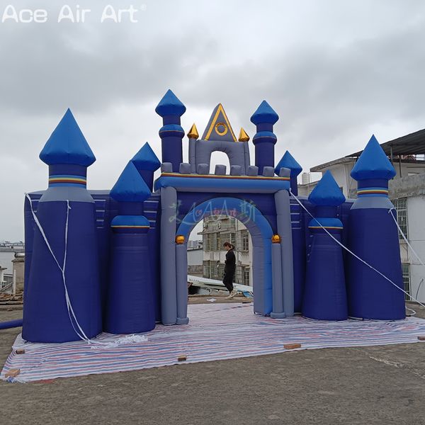 Arco inflable Castillo Entretenimiento Proyecto Entrada Torre gigante Arco para decoración al aire libre o alquiler comercial