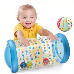 Juguete de rodillo de rastreo de bebé inflable con ráfaga y pelota PVC juguete educativo temprano de desarrollo temprano Juguetes para niños 240514
