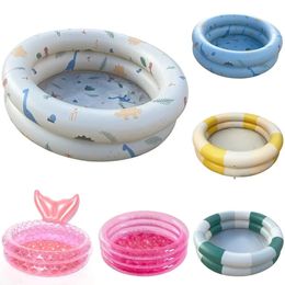 Piscine gonflable pour bébé pour bébé ménage extérieur sirène pagayage piscine pvc clôture ronde jeu salle de bain salle de bain cadeaux de piscine 240423