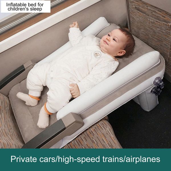 Cama inflable para niños tren de alta velocidad autobús de larga distancia viaje al extranjero con niños fácil de llevar 240311