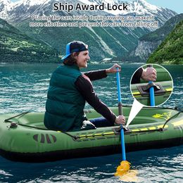 Bateau gonflable Iatable Kayak canoë radeau de pêche Portable pour lac avec pompe à rames 1 2 adultes personnes 192x113 cm 240127