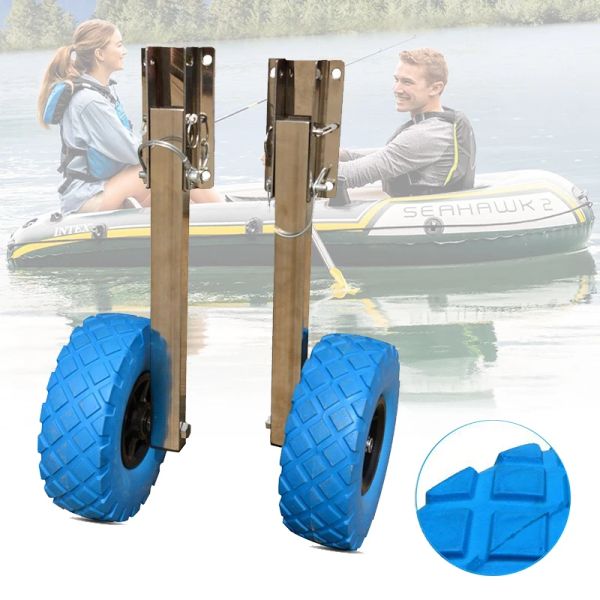 Ruedas de lanzamiento de botes inflables Ruedas de goma Barco de popa neumáticos Dolly Tires de remolque de remolque para asalto de asalto inflable/remo