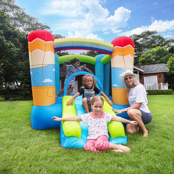 Maison de rebond gonflable pour enfants, nouveau-né, intérieur et extérieur, jardin, maison de jeu, château, saut, fête d'anniversaire, jeu amusant, ballon à air chaud, thème Moonwalk, petit