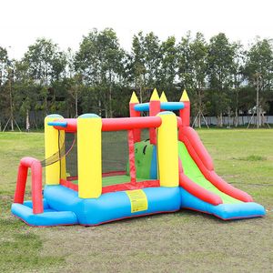 Maison de château gonflable avec souffleur d'air, cerceau de basket-ball pour enfants, jeux en plein air, cadeaux d'anniversaire amusants, jouets