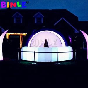 Opblaasbare uitsmijders buiten LED -verlichting opblaasbare cocktailbardringkings Serveer contradome tent voor nachtclubfeestdecoratie