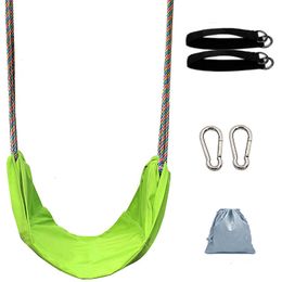 Videurs Gonflables Playhouse Balançoires Siège De Balançoire Pour Enfants Jouet Sensoriel Coton Multicolore Corde Arc-En-Ciel Suspendu Hamac Extérieur Chaise Suspendue 230706