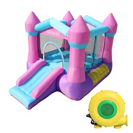 Château gonflable Bounce House Mini enfants intérieur petit videur Moonwalk Park jouets enfants Playhouse jeu en plein air amusant cadeaux d'anniversaire fête dans le jardin sauteur sautant