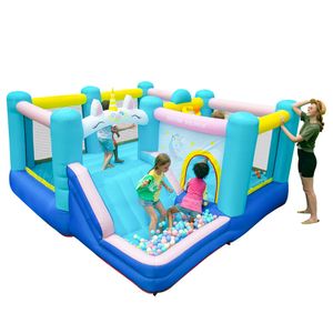 Château gonflable Bounce House avec diapositive abordable Meilleur divertissement en salle pour les fêtes pour enfants portable combo combo saut saut-cavalier playhouse jouet licorn thème