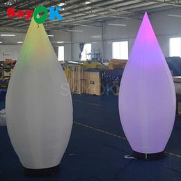 décoration de gouttelettes d'eau conique gonflable avec éclairage utilisé pour les fêtes publicitaires mariages expositions et décorations