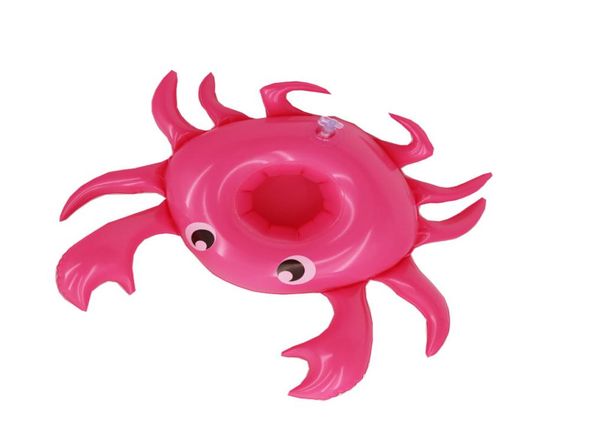 Porte-gobelet gonflable en forme de crabe, décoration de fête à la piscine, jouets amusants dans l'eau, pour profiter de la natation, tasse flottante, bateau, matériau PVC 2259554
