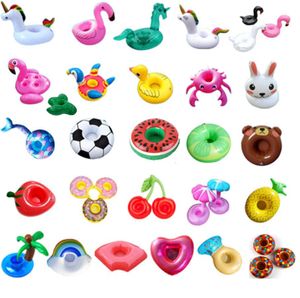 Inflatable cup holder drink floats Inflatable Animal fruit series Pool Party water coaster floating drink cup holder