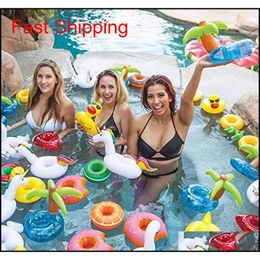 Autres piscines SpasHG porte-gobelet gonflable piscine boisson sous-verres flottants jouet pour fête enfants bain natation qylBYH emballage2010
