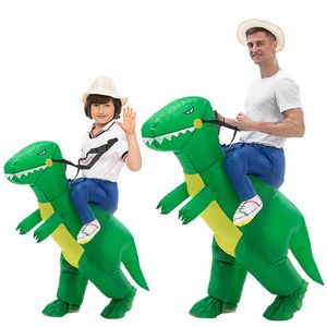 Disfraz de dinosaurio inflable Mono de dinosaurio Ropa de dinosaurio Disfraces de Halloween Fiesta divertida Animal Cosplay para mujer Hombre Niño Adulto