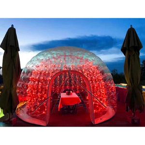 Opblaasbare Dome Tent Bubble House Canopy Tenten Transparante Domes 3.5m met optionele lichten voor Camping Family Parties Outdoor Events