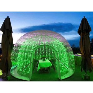 Tente Dôme Gonflable Bubble House Canopy Tents Dômes Transparents 3.5m avec Lumières en Option pour Camping Family Party Événements en Plein Air