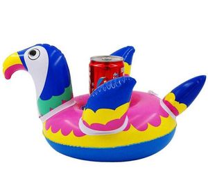 Opblaasbare Flamingo zwaan dier vorm Drankjes Bekerhouder Zwembad Drijft Bar Onderzetters drinkmat Kinderen Bad Speelgoed big size Hot Koop