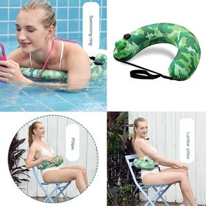 Flotteurs gonflables anneau de ceinture de natation Portable entraîneur de natation piscine flotteur voyage cou oreiller pour enfants adultes