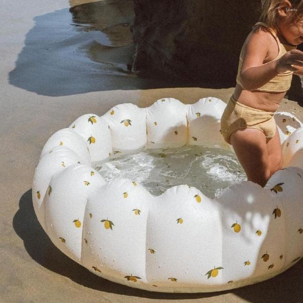 Flotadores inflables Piscina Estilo de flor Suave Evitar fugas de aire Baño PVC Tipo plegable Niños Suministro para el hogar