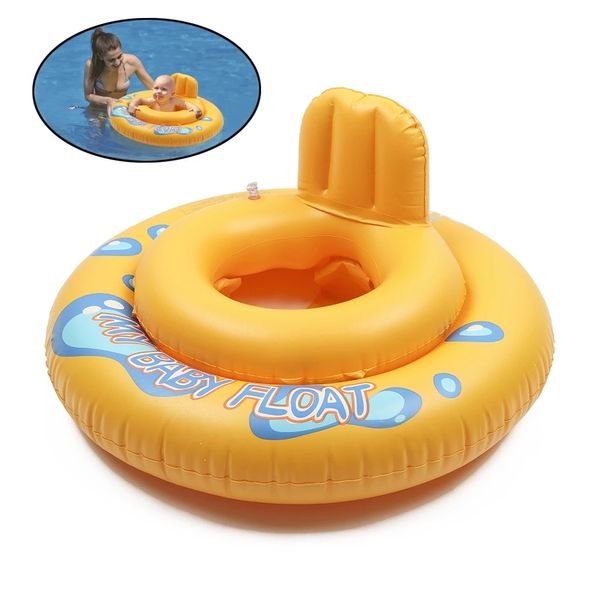 Flotadores inflables tubos 1 pieza redondo verano niños bebé flotador anillo de natación 2 círculos hueco asiento de natación anillo flotador de dibujos animados piscina 230215