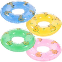 Flotadores inflables Tubos 15 Anillos de natación Juego Decoración Hogar Mini tubo de natación Decoración de escritorio Mini anillos de natación Mini anillos de natación P230519