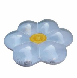 Opblaasbare drijvers buizen 160 cm witte bloemvorm zwemmen zwembloemen pailletten zwembad water speelgoed2256070