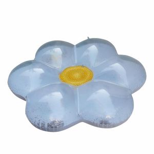Tubes de flotteurs gonflables de 160cm en forme de fleur blanche, flotteur de natation à paillettes, jouet d'eau de piscine 249l
