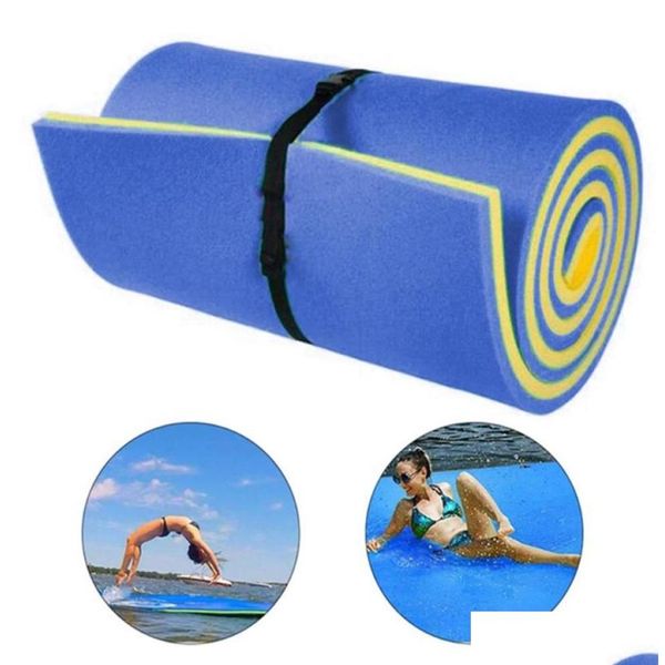 Flotadores inflables Tubos 180X55Cm Almohadilla flotante Grande Exterior Resistente al desgarro Xpe Espuma Piscina Manta de agua Flotador Mat Cama En1819170 Otwma